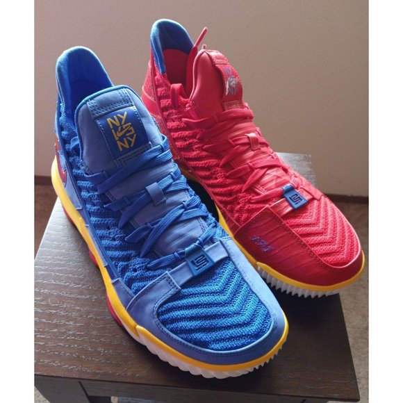 Nike LeBron XVI 16 SuperBron NYvsNY Championship Promo Sample Men\'s 10 Red Blue main image 12